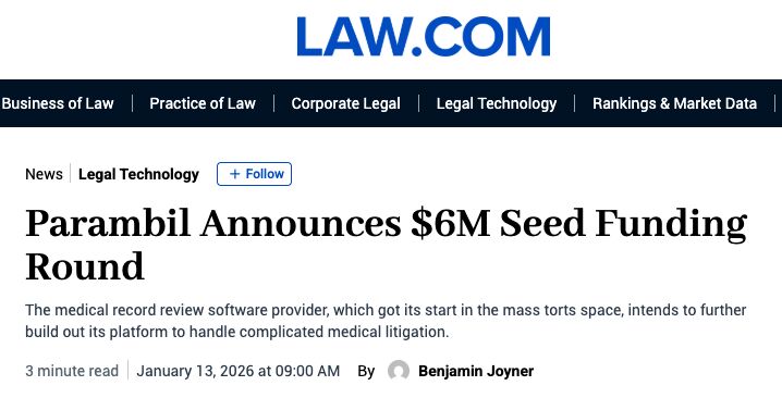 Parambil Announces $6M Seed Funding Round