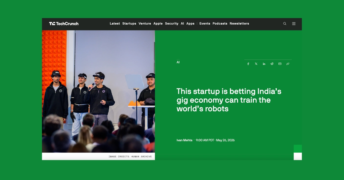 Techcrunch on Human Archive