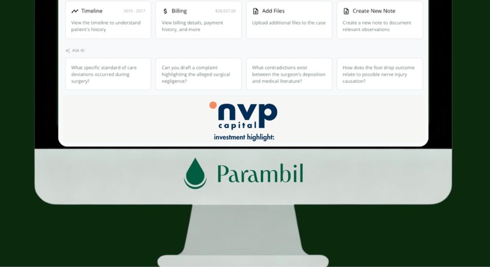 nvp capital investment highlight on Parambil vertical ai reshaping legal